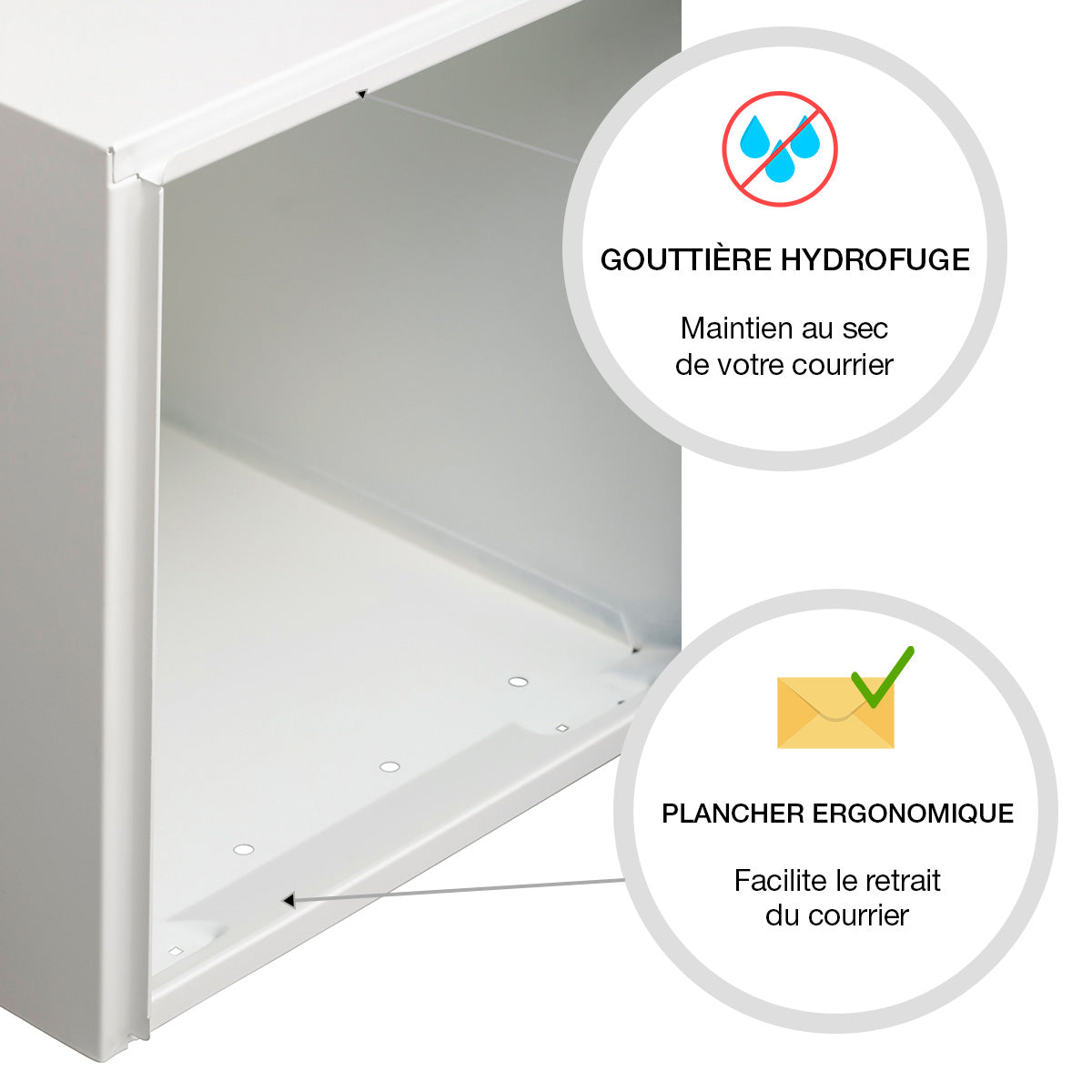 Porte-lettres En Acrylique Transparent Alco-Albert 4466 - 2 Compartiments - 75 X 150 X 95 Mm - Pour Bureau Ou Maison